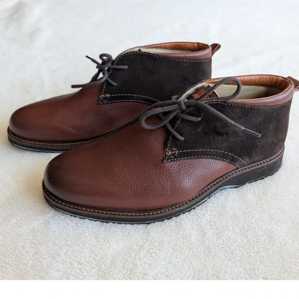 Tommy Bahama Elijah Men's Brown Leather Suede Chukka Boots Size 7.5 M